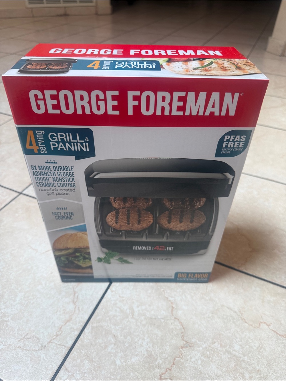 Black 4-Serving Grill & Panini